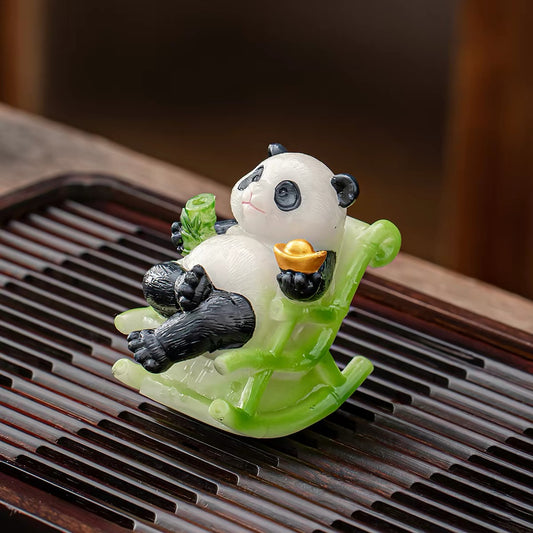 Color Changing Panda Rocking Chair Tea Pet