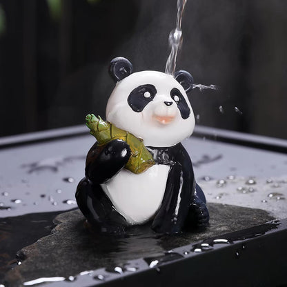 Color Changing Panda Tea Pet Eating Bamboo Shoots