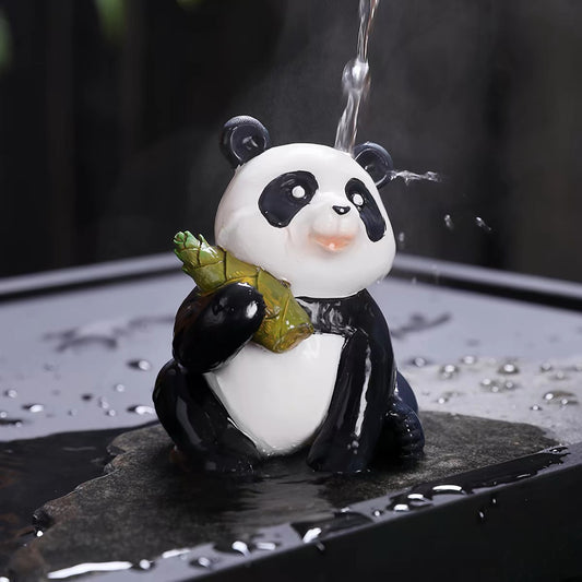Color Changing Panda Tea Pet Eating Bamboo Shoots