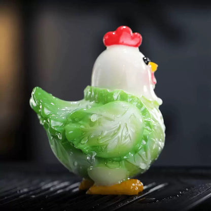 Cabbage Rooster Color Changing Tea Pet