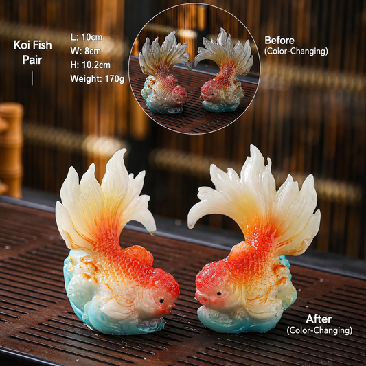 Pair of Color Changing Koi Fish Tea Pets