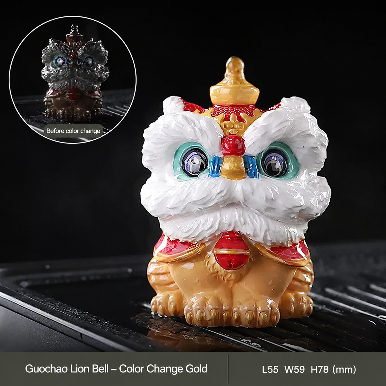 Lion Dance Color Changing Tea Pet