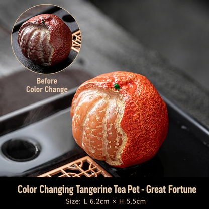Lucky Orange Color Changing Tea Pet
