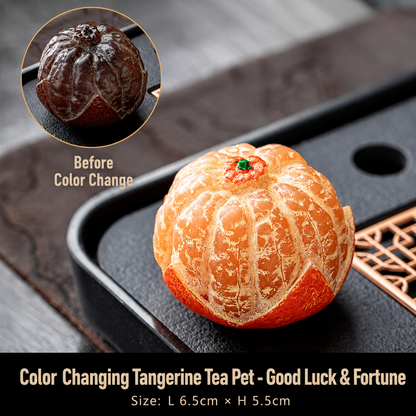 Lucky Orange Color Changing Tea Pet