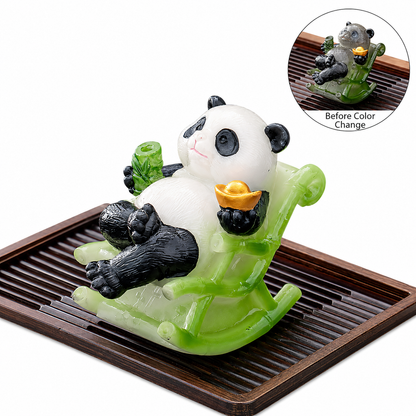 Color Changing Panda Rocking Chair Tea Pet