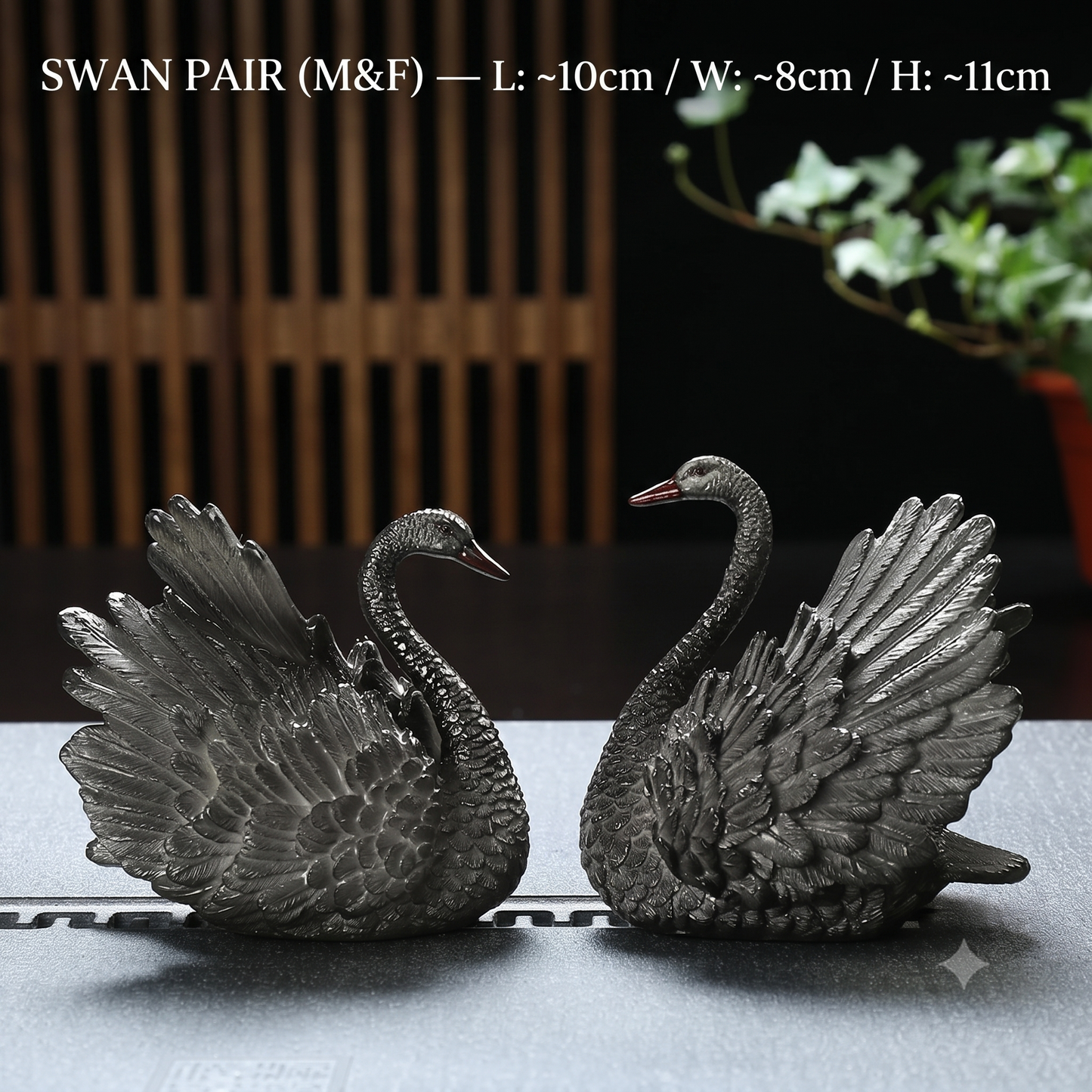Pair of Color Changing Swan Tea Pets